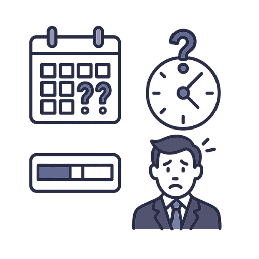 進捗・納期管理の不透明さ